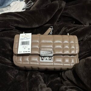 Michael Kors TRIBECA SM CONV CHAIN SHLDR LEATHER